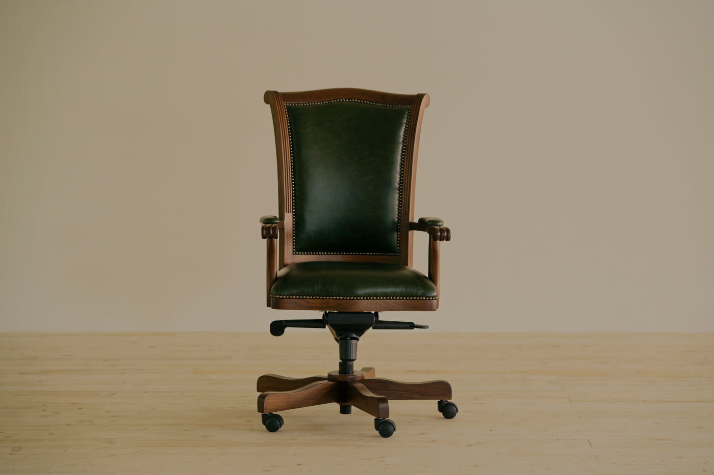 OFFICE WOOD SWIVEL CHAIR TEAK LAWYER