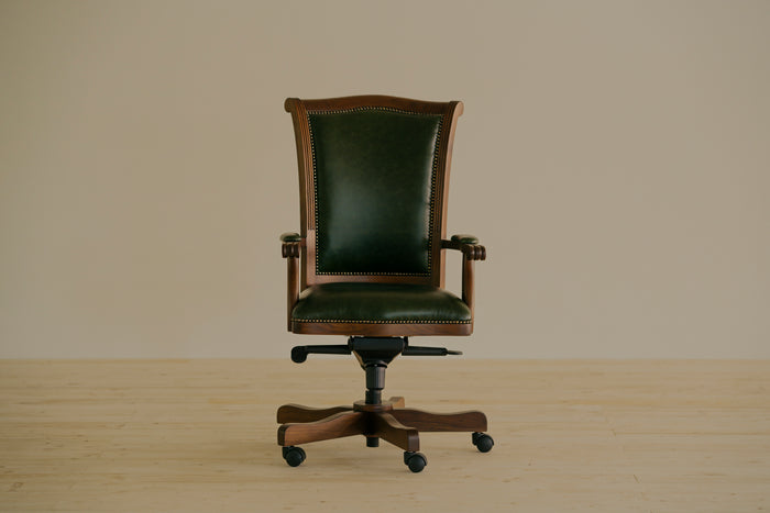 OFFICE WOOD SWIVEL CHAIR TEAK LAWYER