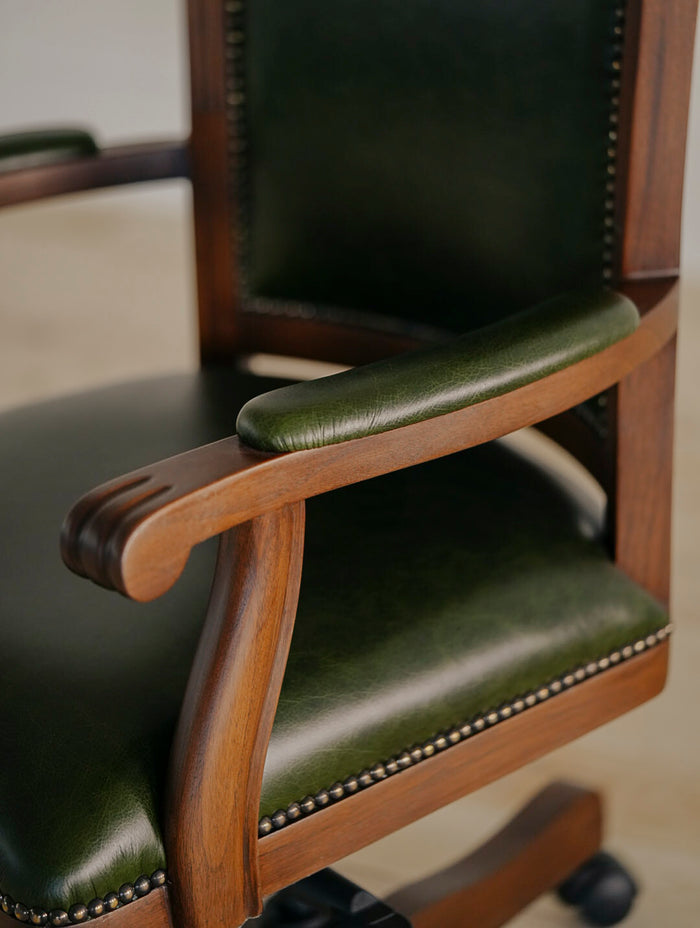 OFFICE WOOD SWIVEL CHAIR TEAK LAWYER