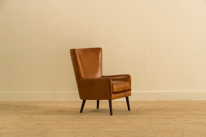 brown leather wingback armchairs india