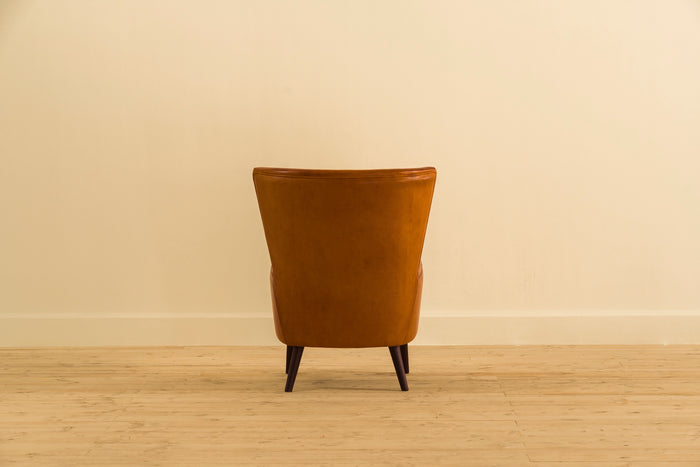 brown leather wingback armchairs india