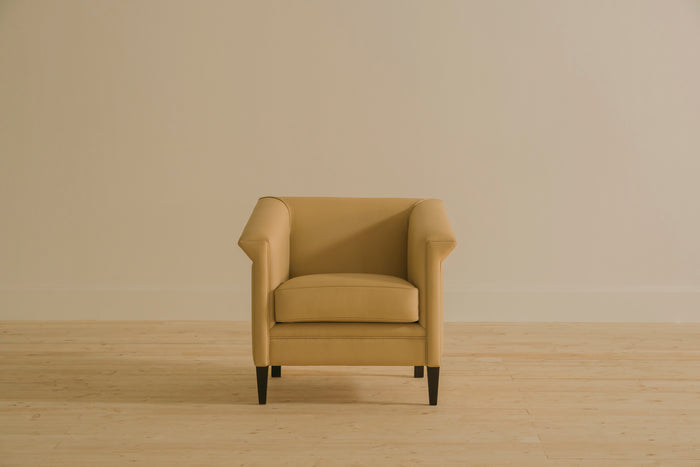 BEIGE LEATHER SOFA ARMCHAIR CHESTERS INDIA