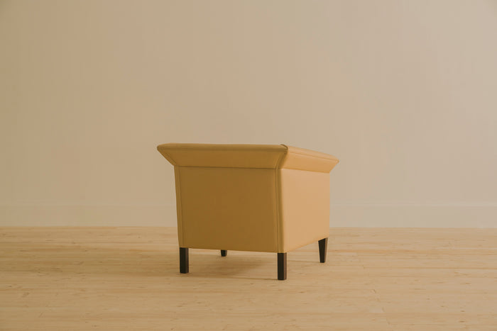 BEIGE LEATHER SOFA ARMCHAIR CHESTERS INDIA