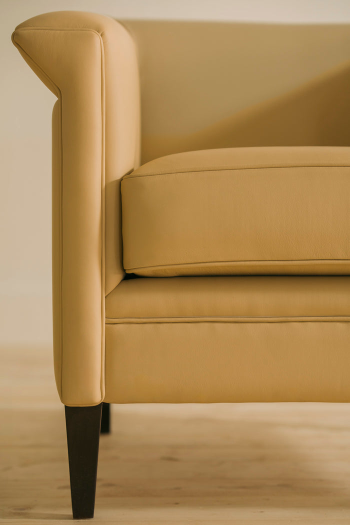 BEIGE LEATHER SOFA ARMCHAIR CHESTERS INDIA