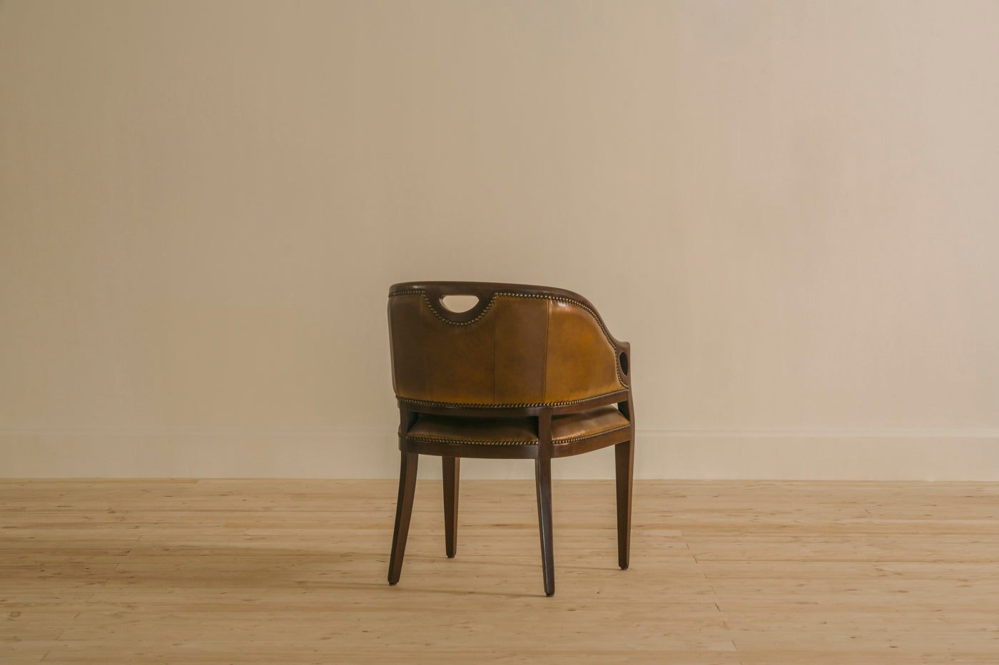 LEATHER DINING CHAIR CHESTERS INDIA OFFICE WOOD