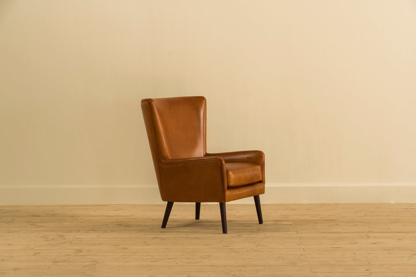 brown leather wingback armchairs india