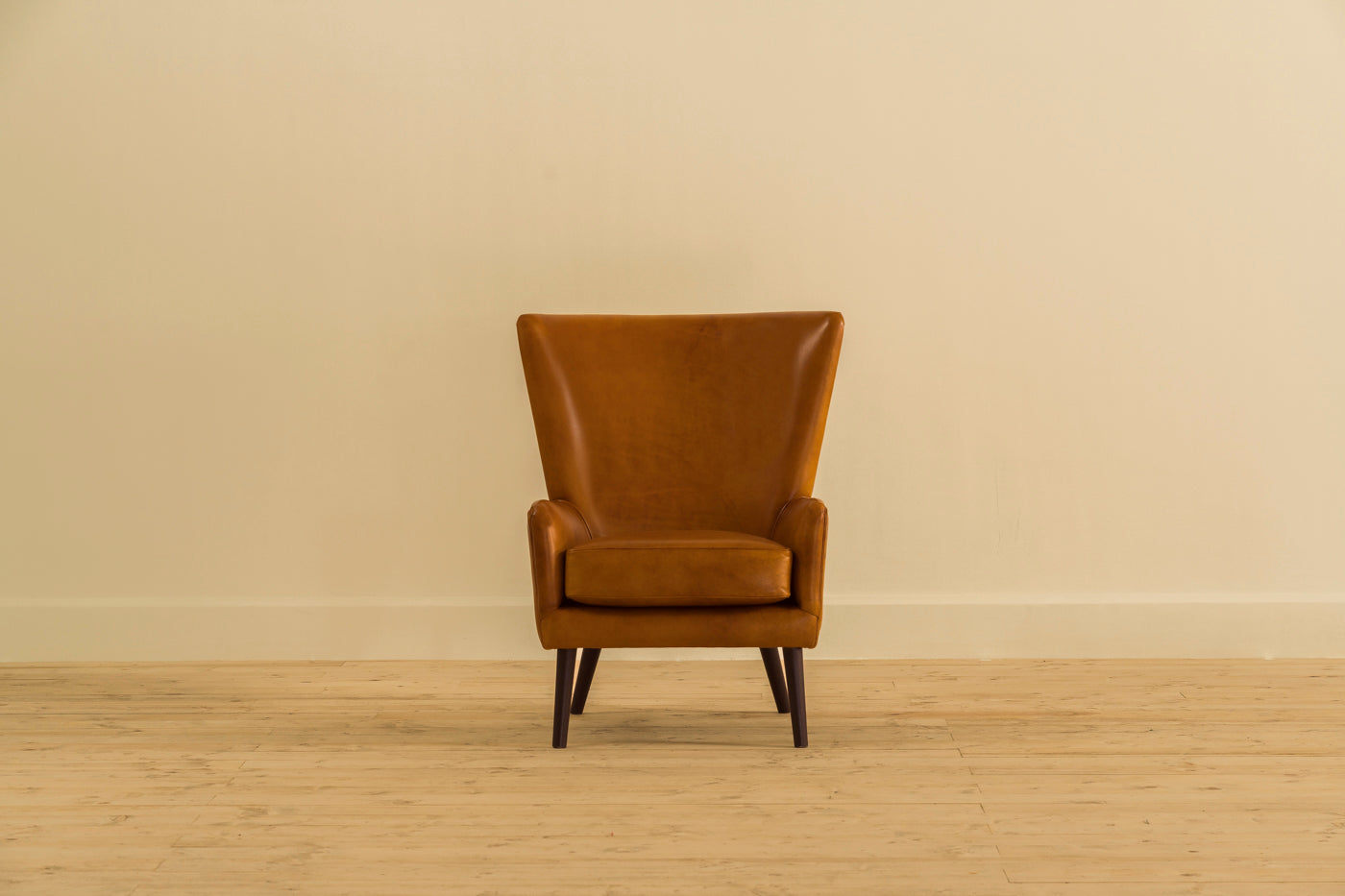 brown leather wingback armchairs india