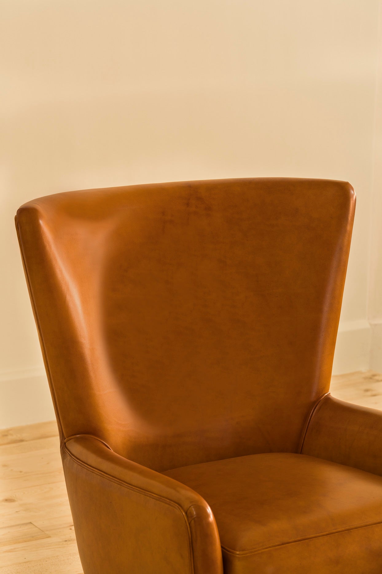 brown leather wingback armchairs india